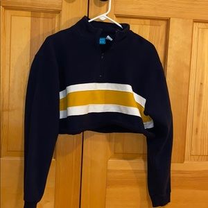 Cropped Quarter Zip Sweatshirt